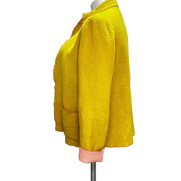 Vintage Bernard Holtzman Harve Bernard Women's Color Block Wool Blend Fleece - Picture 3 of 10